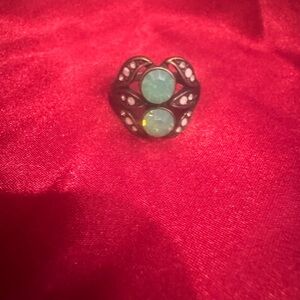 Elegant gold and Green Gemstone Ring